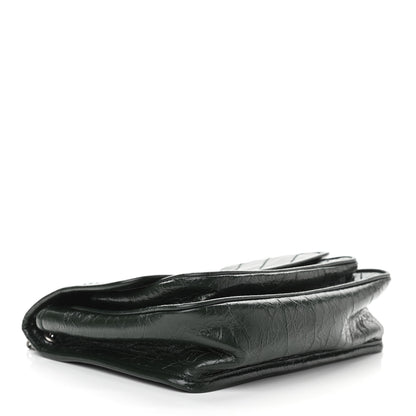 Saint Laurent Crinkled Calfskin Matelasse Monogram Baby Niki Chain Satchel Dark Green 4 of 11