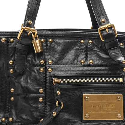 Louis Vuitton Lambskin Riveting Black 7 of 9