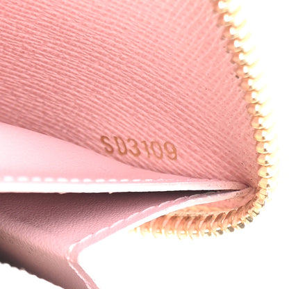 Louis Vuitton Damier Azur Clemence Wallet Rose Ballerine 7 of 11