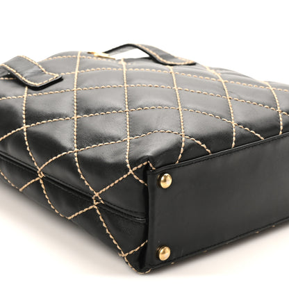 Chanel Calfskin Wild Stitch Tote Black 8 of 9