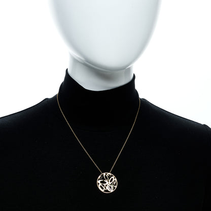 Roberto Coin 18K Yellow Gold Diamond Clic and Shine Round Pendant Necklace 2 of 6