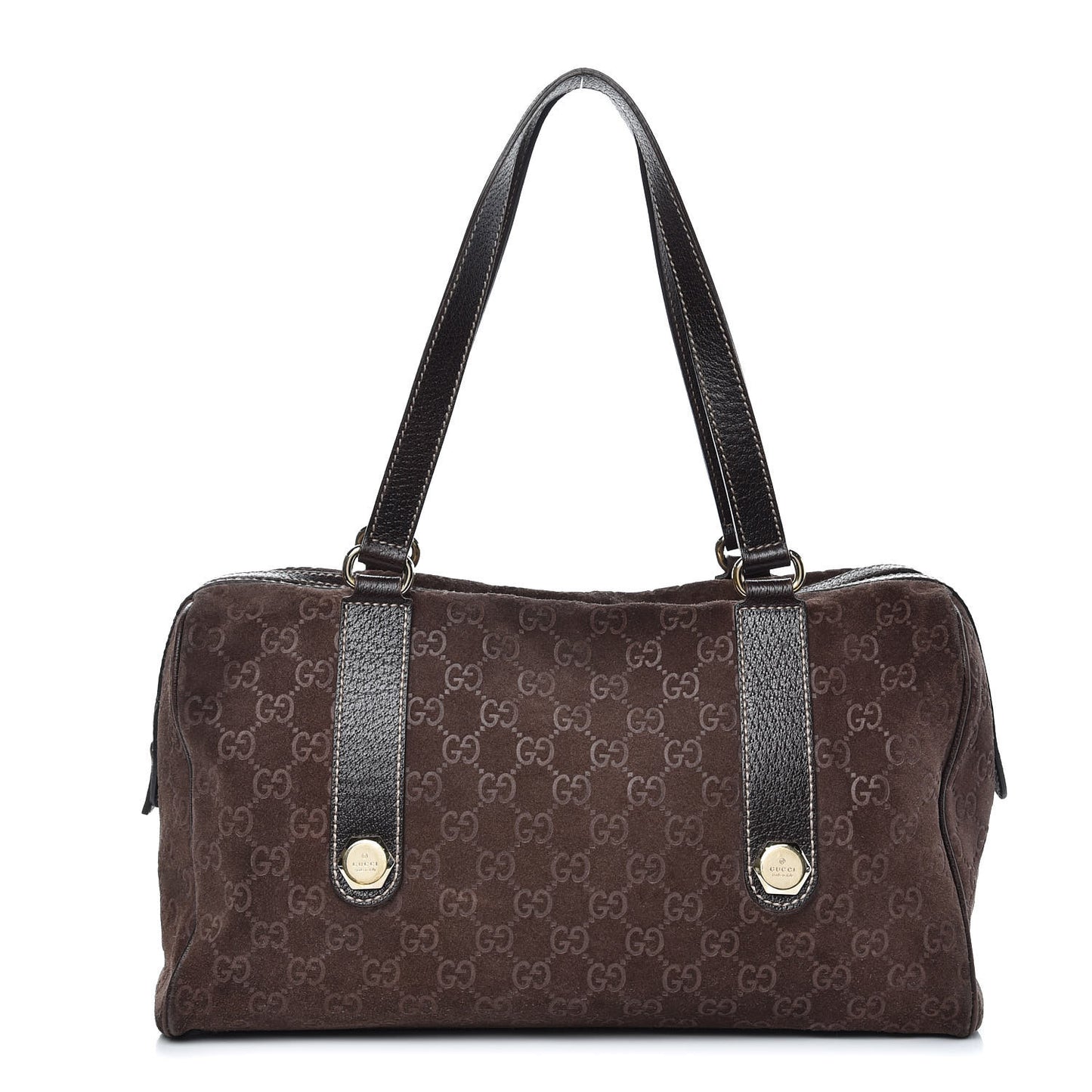 Guccissima Suede Charmy Boston Brown