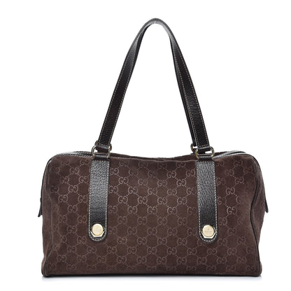 Gucci Guccissima Suede Charmy Boston Brown 1 of 13