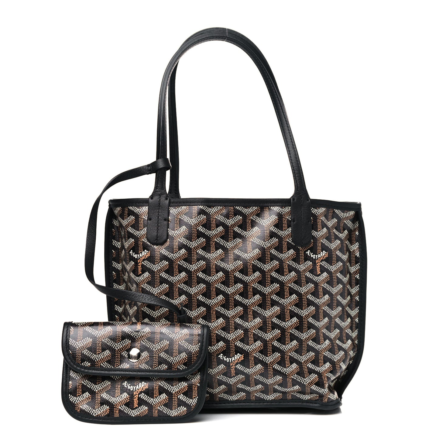 Goyardine Reversible Mini Anjou Black