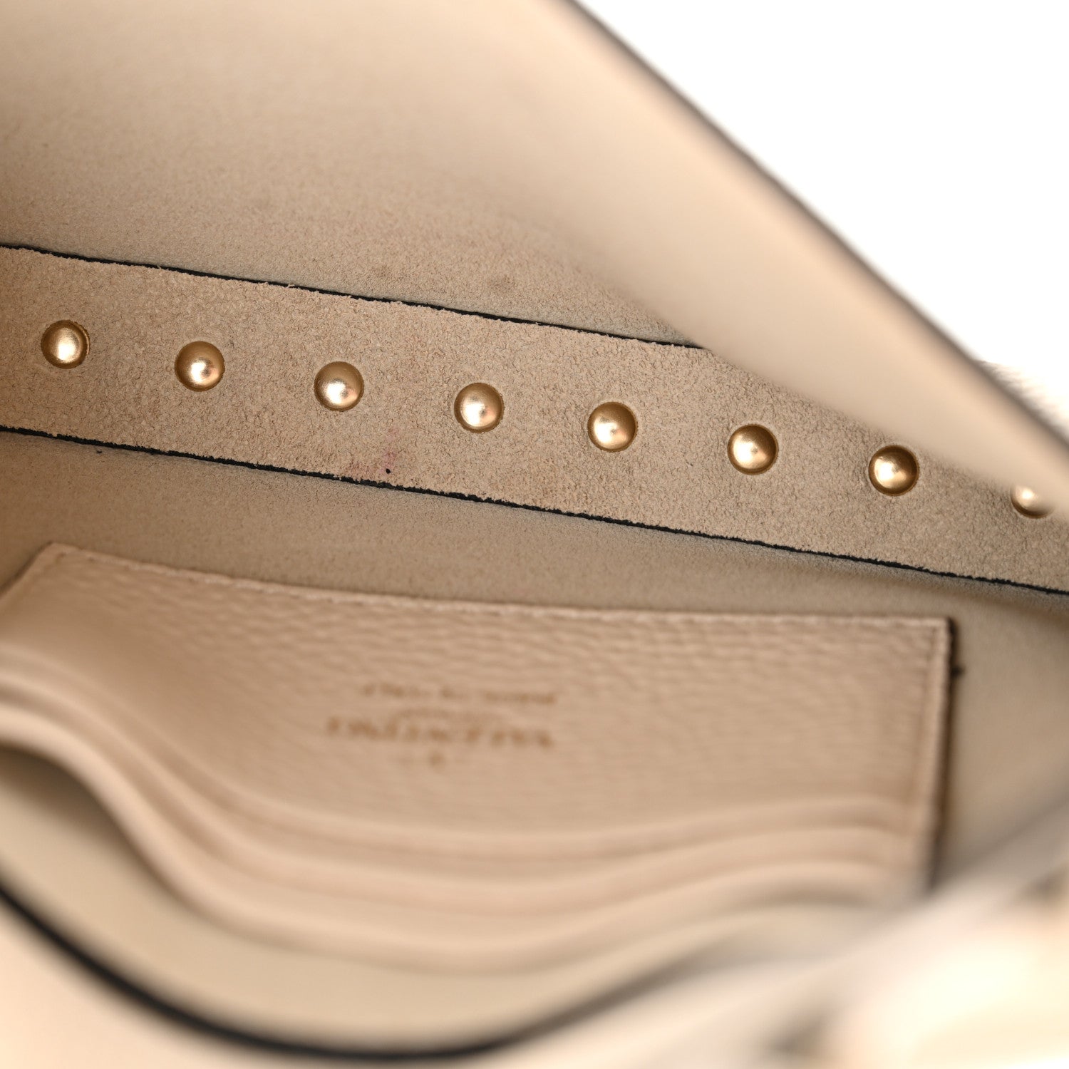 Valentino Garavani Grainy Calfskin Rockstud Crossbody Pouch Light Ivory 9 of 10