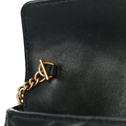 Gucci Calfskin Matelasse Super Mini GG Marmont Shoulder Bag Black 12 of 19
