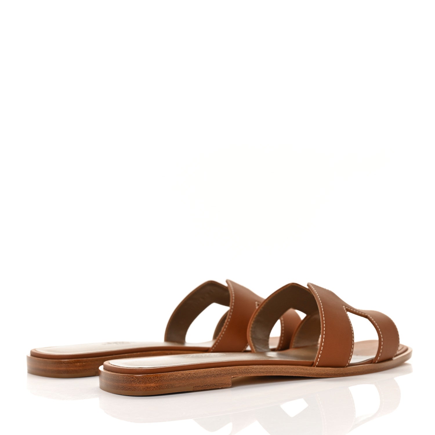 Hermes Box Calfskin Oran Sandals 40 Gold 4 of 8