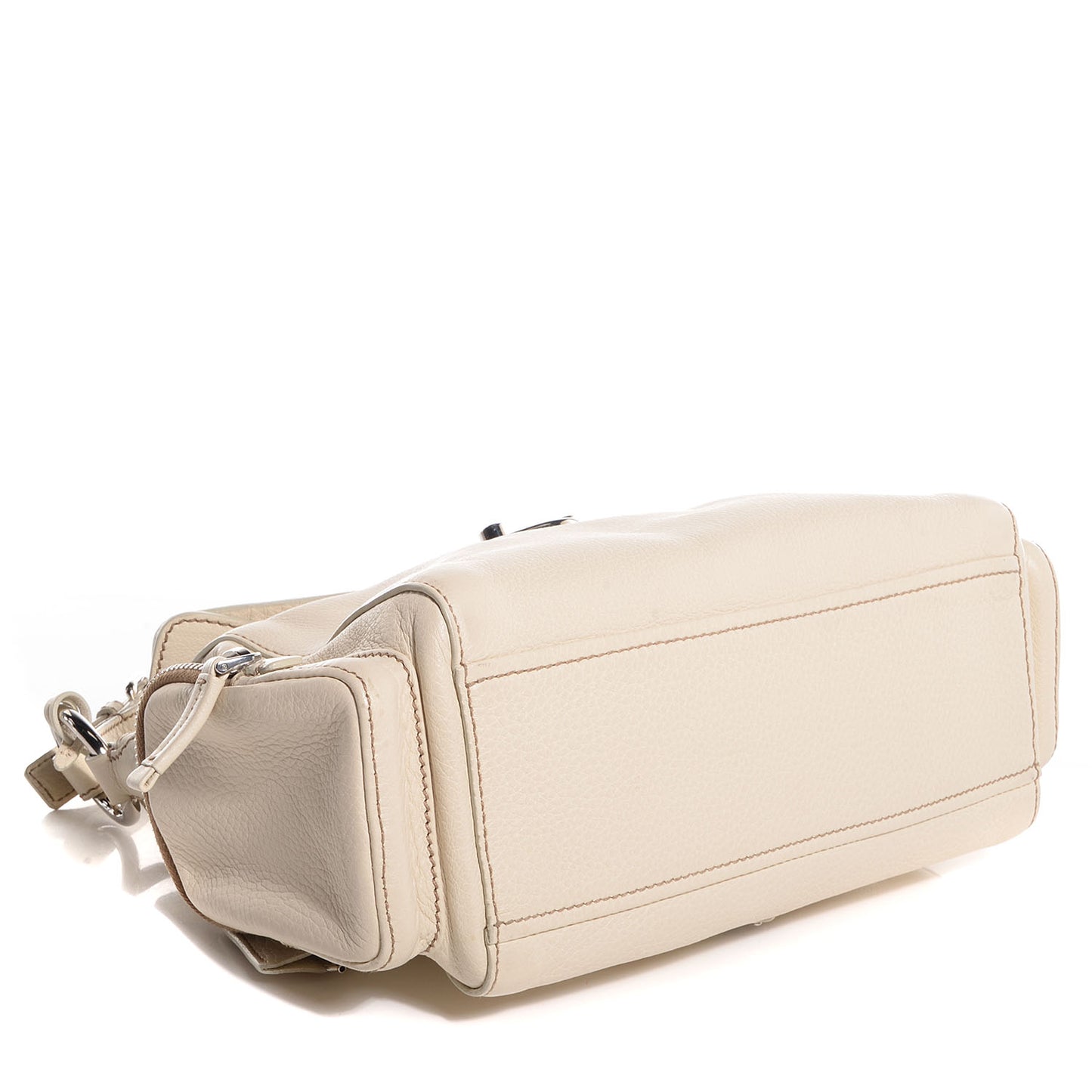 Vitello Daino Pushlock Flap Shoulder Bag Cera