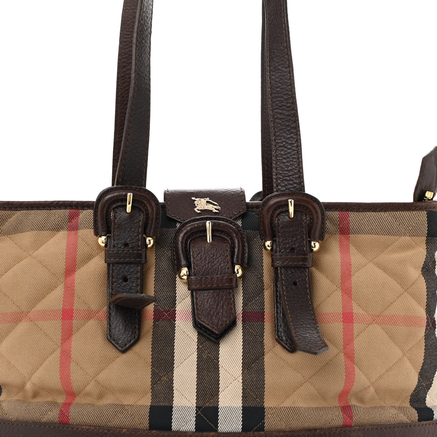 Burberry House Check Quilted Tote Brown 8 of 18