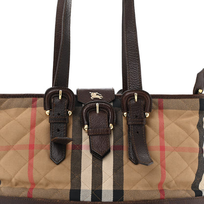 Burberry House Check Quilted Tote Brown 8 of 18