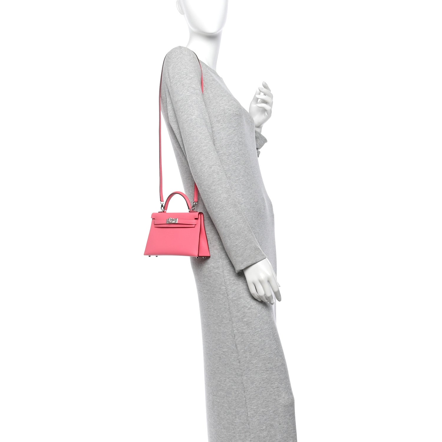 Hermes Epsom Mini Kelly Sellier 20 Rose Azalee 2 of 10