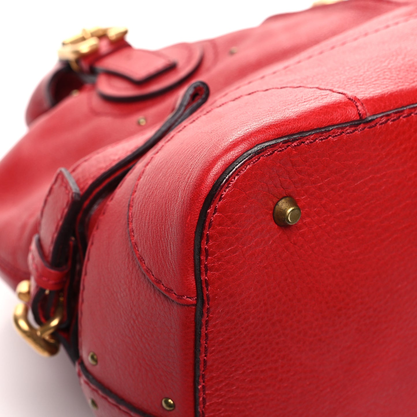 Calfskin Paddington Satchel Rouge