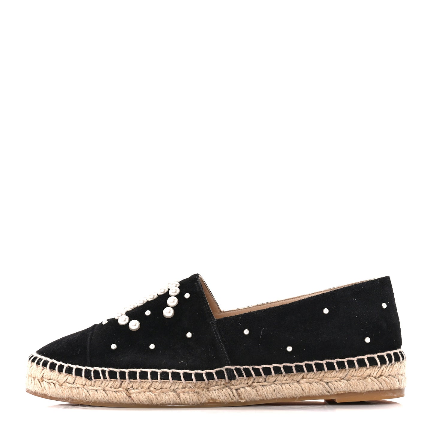 Suede Pearl CC Espadrilles 40 Black