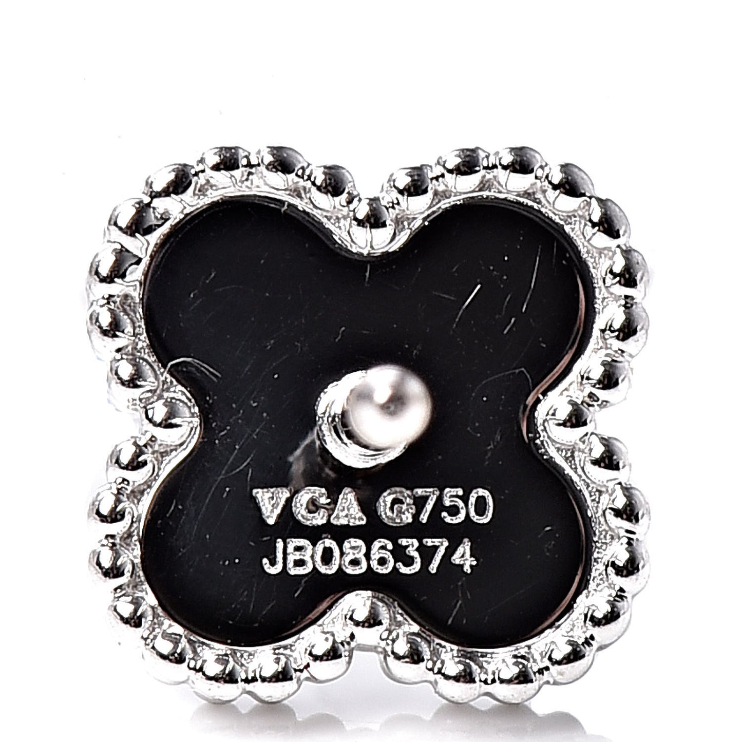18K White Gold Mother of Pearl Sweet Alhambra Earrings