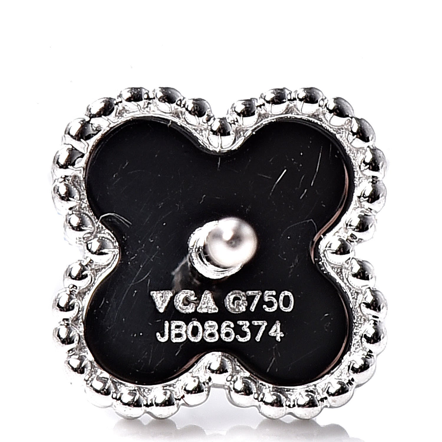 Van Cleef & Arpels 18K White Gold Mother of Pearl Sweet Alhambra Earrings 3 of 5