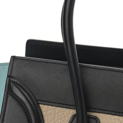 Celine Bullhide Drummed Calfskin Micro Tri-Color Luggage Antarctic 19 of 24