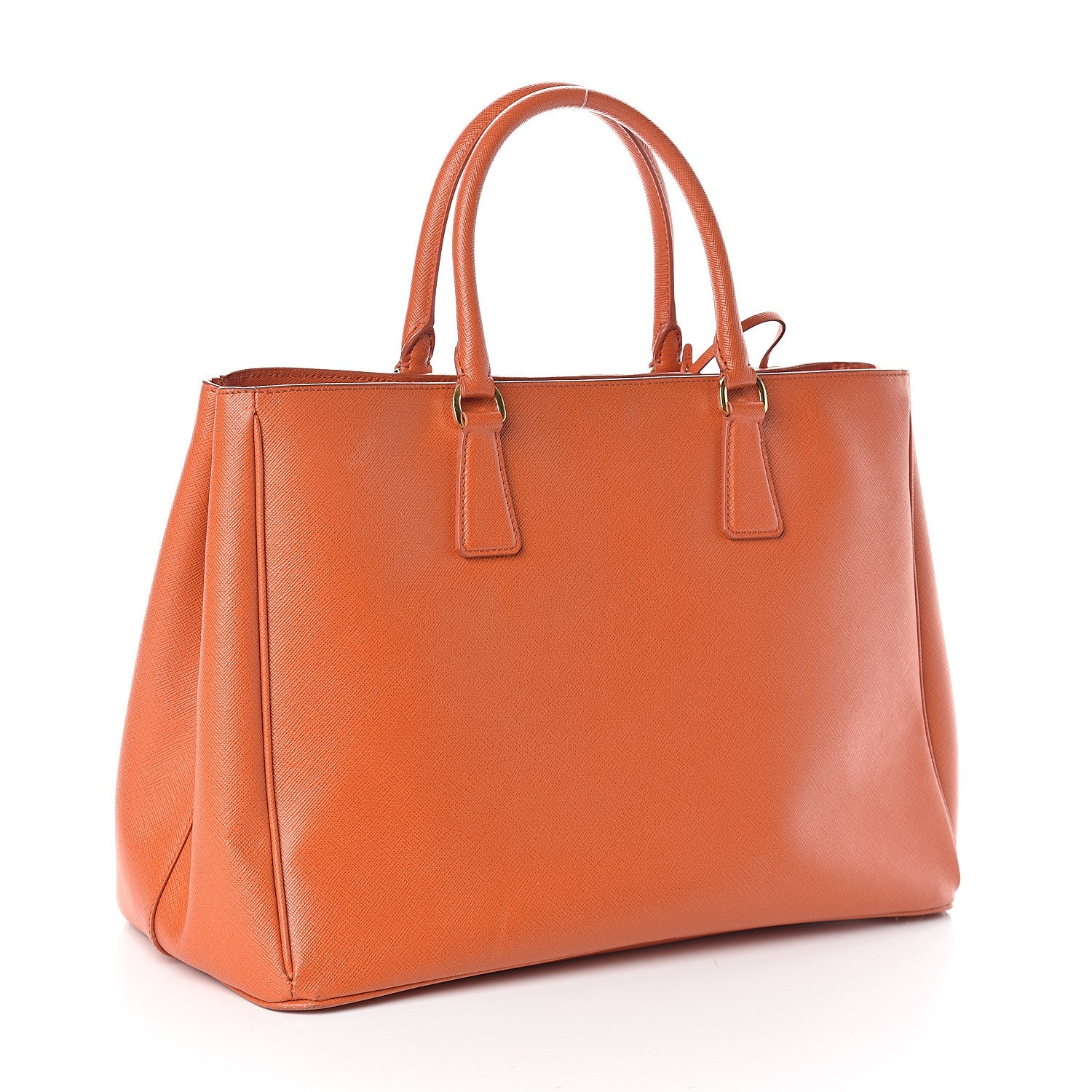 Prada Saffiano Lux Large Tote Papaya 2 of 8