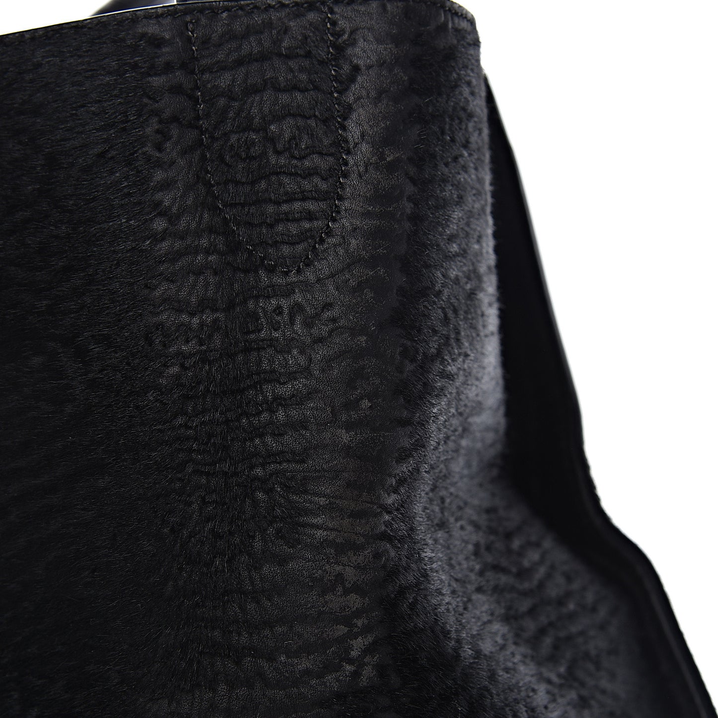 Astrakhan Pony Hair Medium Phantom Luggage Black