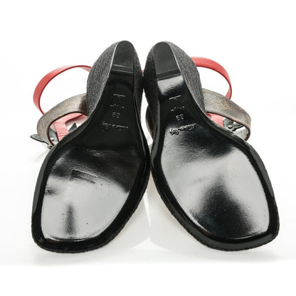 Louis Vuitton Calfskin Monogram Magic Spell Wedges 39 Rouge 4 of 6