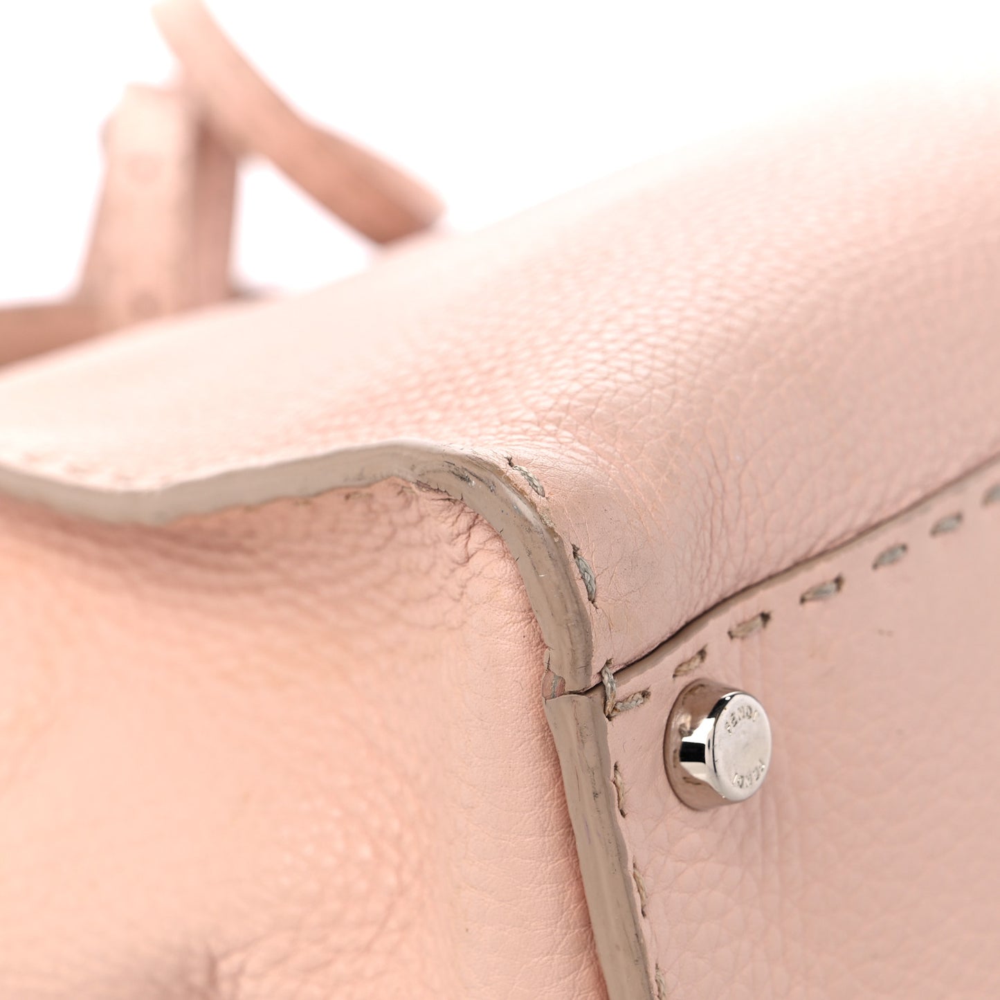 Cuoio Romano Selleria Bi-Color Medium Peekaboo Iconic Satchel Rosa Plaster Pesca