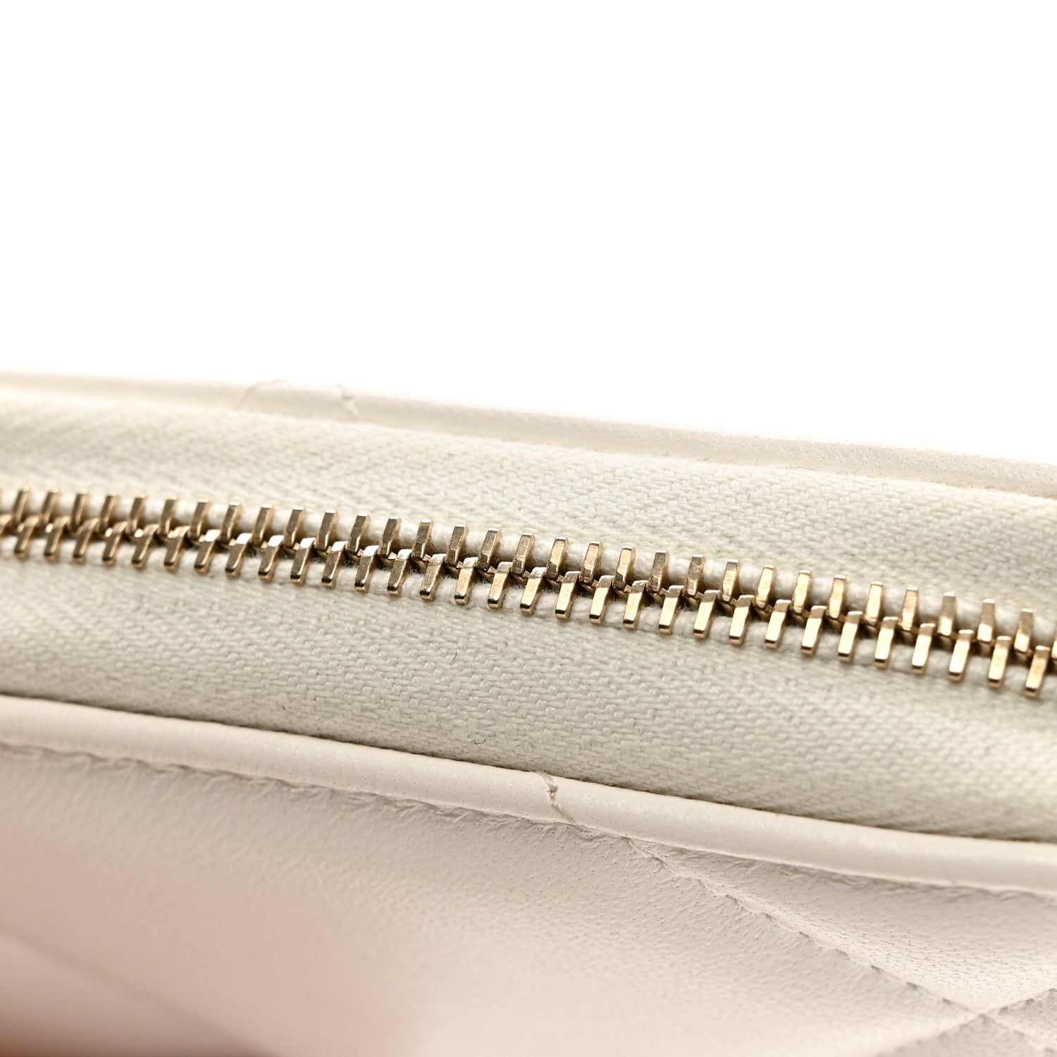 Chanel Lambskin Quilted Chanel 19 Zip Around Coin Purse Wallet White 8 of 8