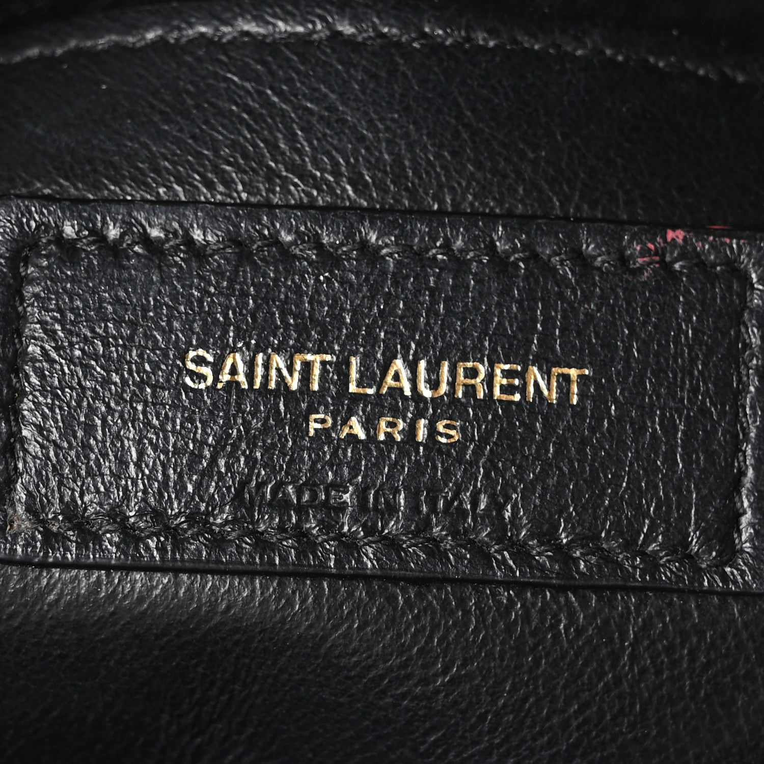 Saint Laurent Sheepskin Matelasse Chevron Monogram Medium College Bag Black 5 of 9