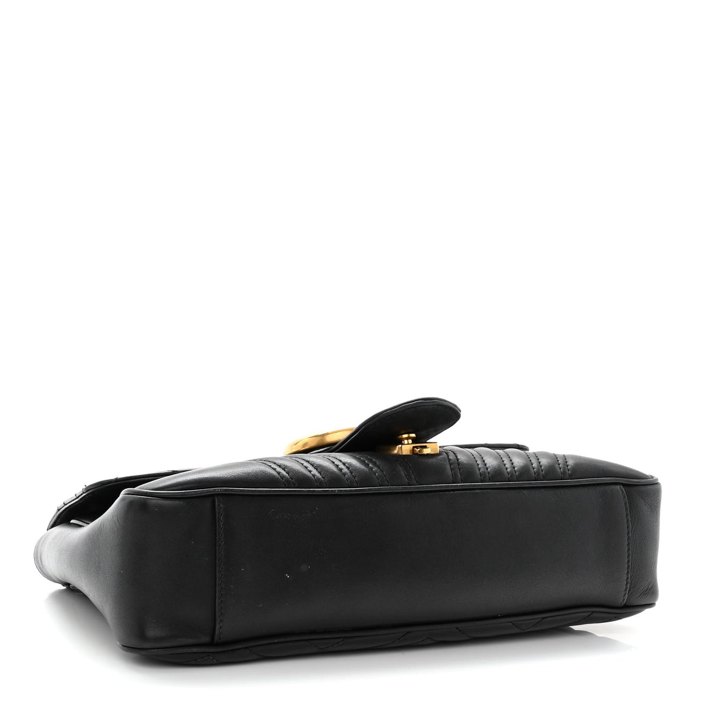 Calfskin Matelasse Medium GG Marmont Shoulder Bag Black