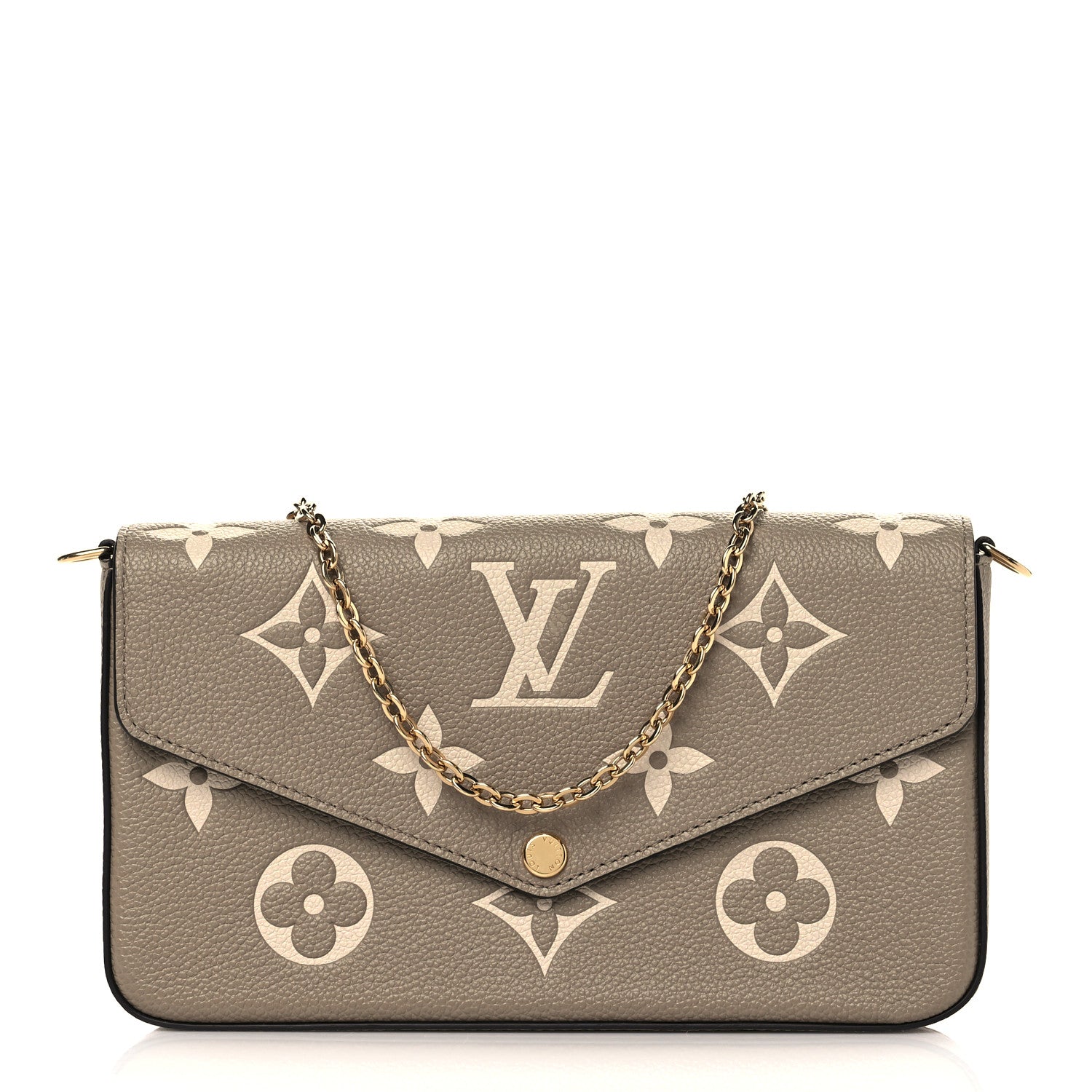 Louis Vuitton Empreinte Monogram Giant Felicie Pochette Tourterelle Creme 3 of 7