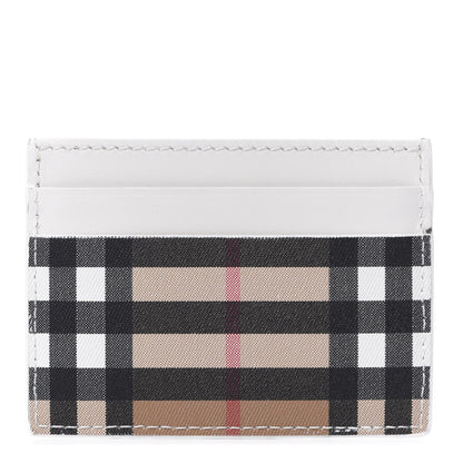 Burberry Vintage Check Calfskin Sandon Card Case White 1 of 7