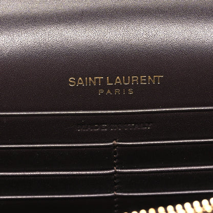 Saint Laurent Smooth Calfskin Classic Monogram Kate Tassel Chain Wallet Amaranto 6 of 10