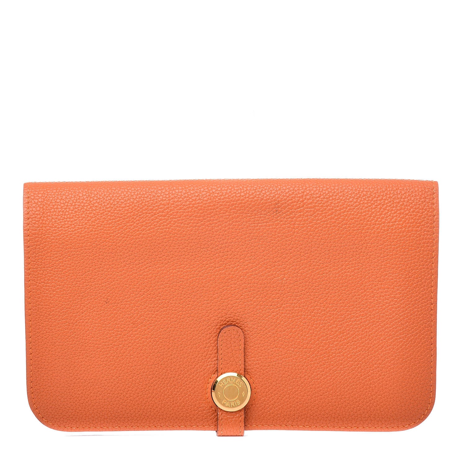 Hermes Togo Dogon Duo Wallet Orange 1 of 11