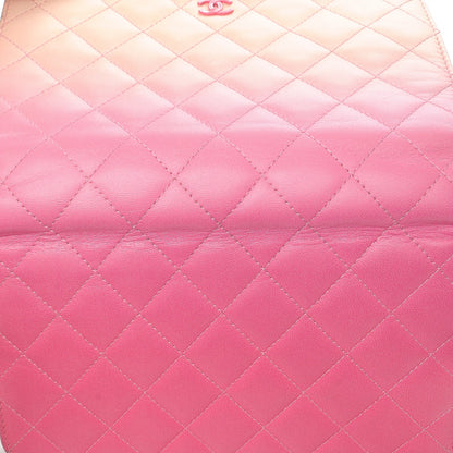 Chanel Faded Lambskin Quilted Zephyr Wallet on Chain WOC Dark Pink 10 of 10