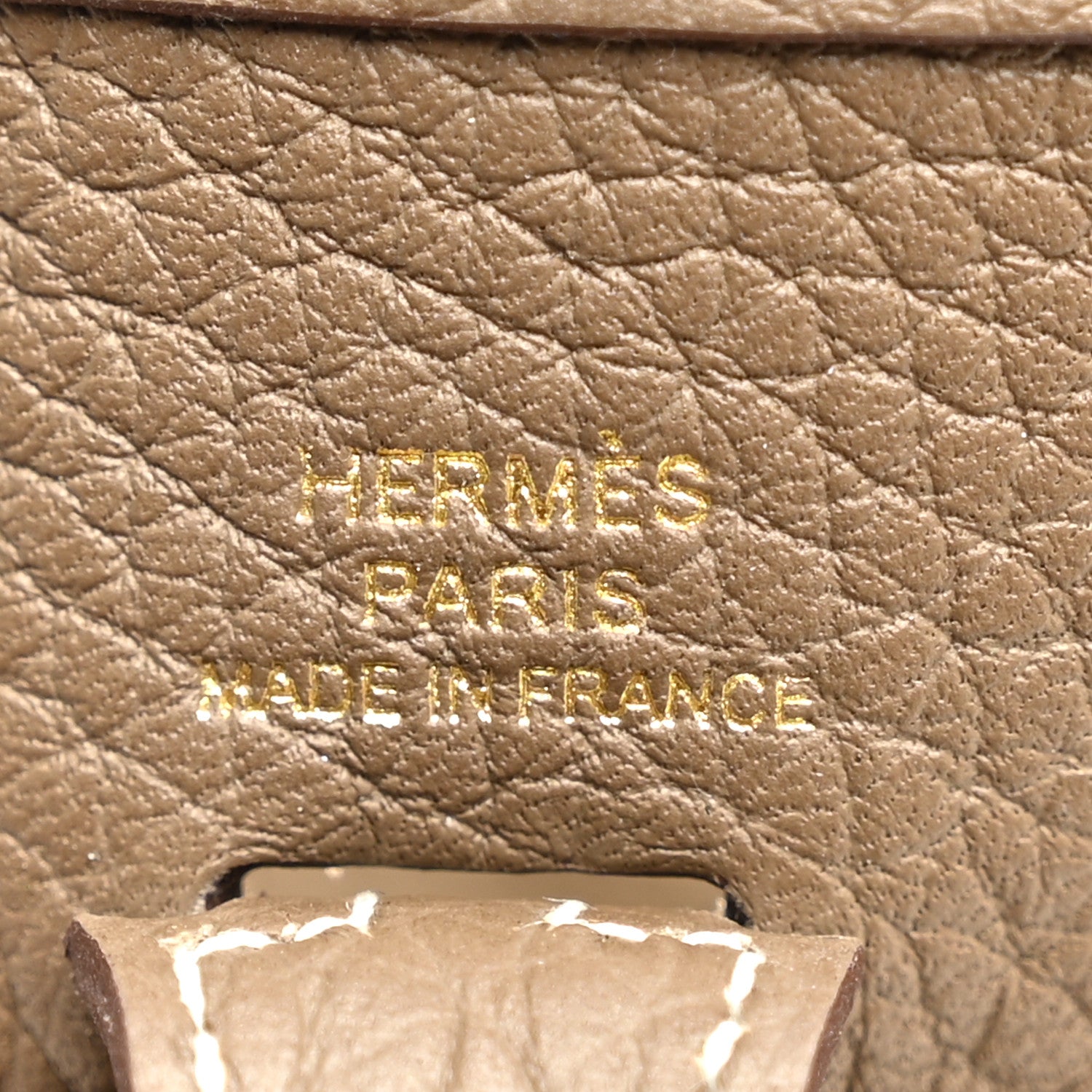 Hermes Taurillon Clemence Evelyne TPM Etoupe 6 of 10