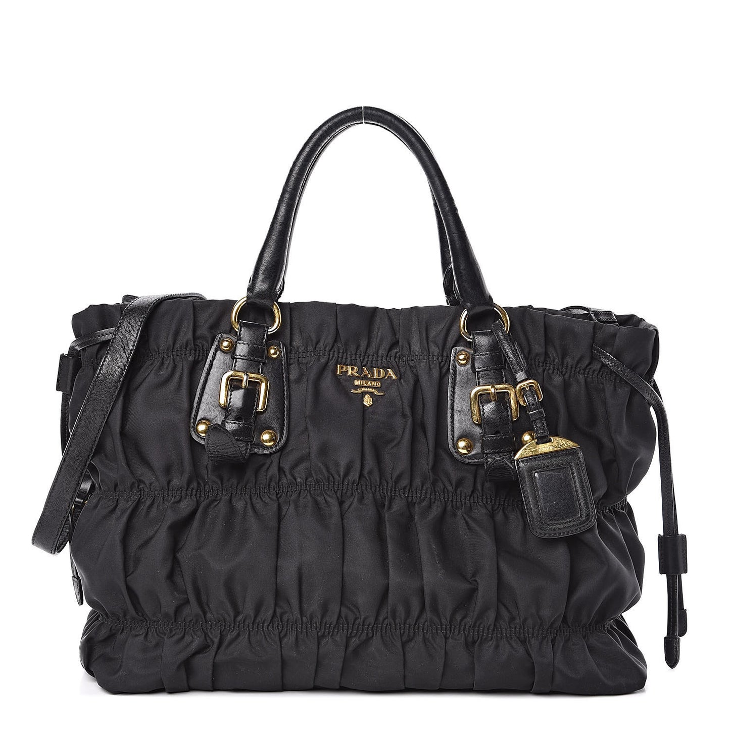 Tessuto Nylon Gaufre Tote Black
