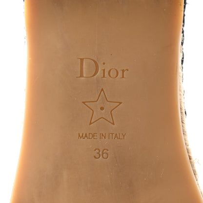 Christian Dior Calfskin Nicely-D Ankle Tie Espadrilles Flats 36 Black 7 of 9