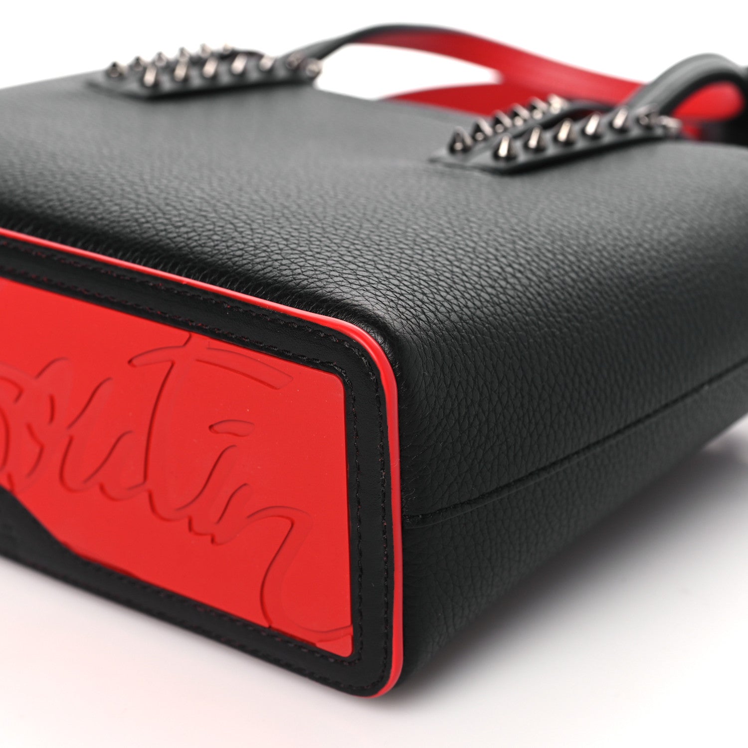 Christian Louboutin Calfskin Spikes Mini East West Cabata Tote Black 10 of 10