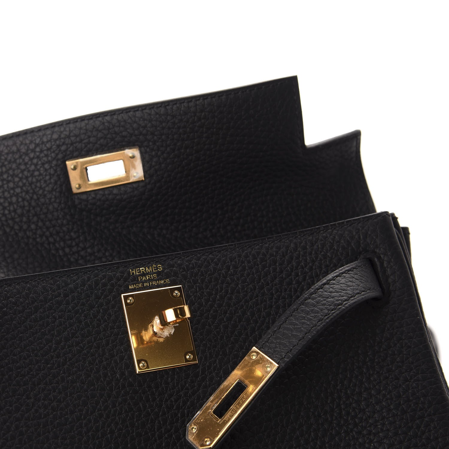 Hermes Taurillon Clemence Kelly Ado Backpack Black 7 of 8