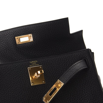 Hermes Taurillon Clemence Kelly Ado Backpack Black 7 of 8