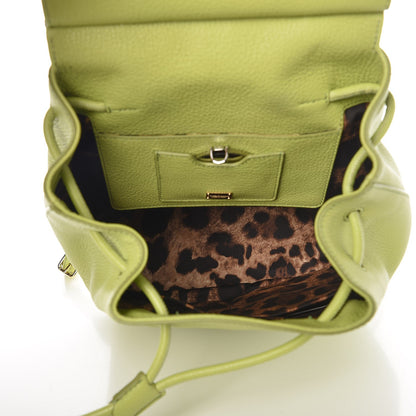 Dolce & Gabbana Pebbled Calfskin Sicily Backpack Green 5 of 6