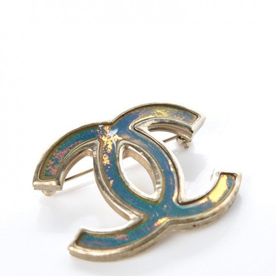 Chanel Iridescent CC Brooch Gold 5 of 7