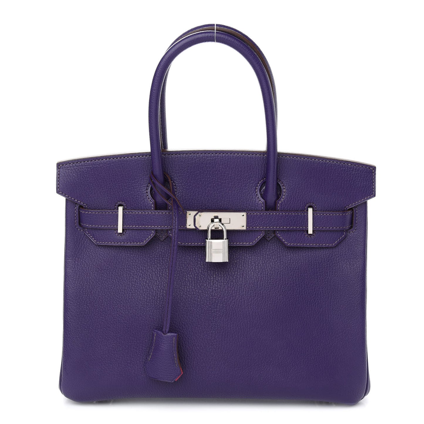Chevre Mysore Horseshoe Birkin 30 Iris Rose Shocking