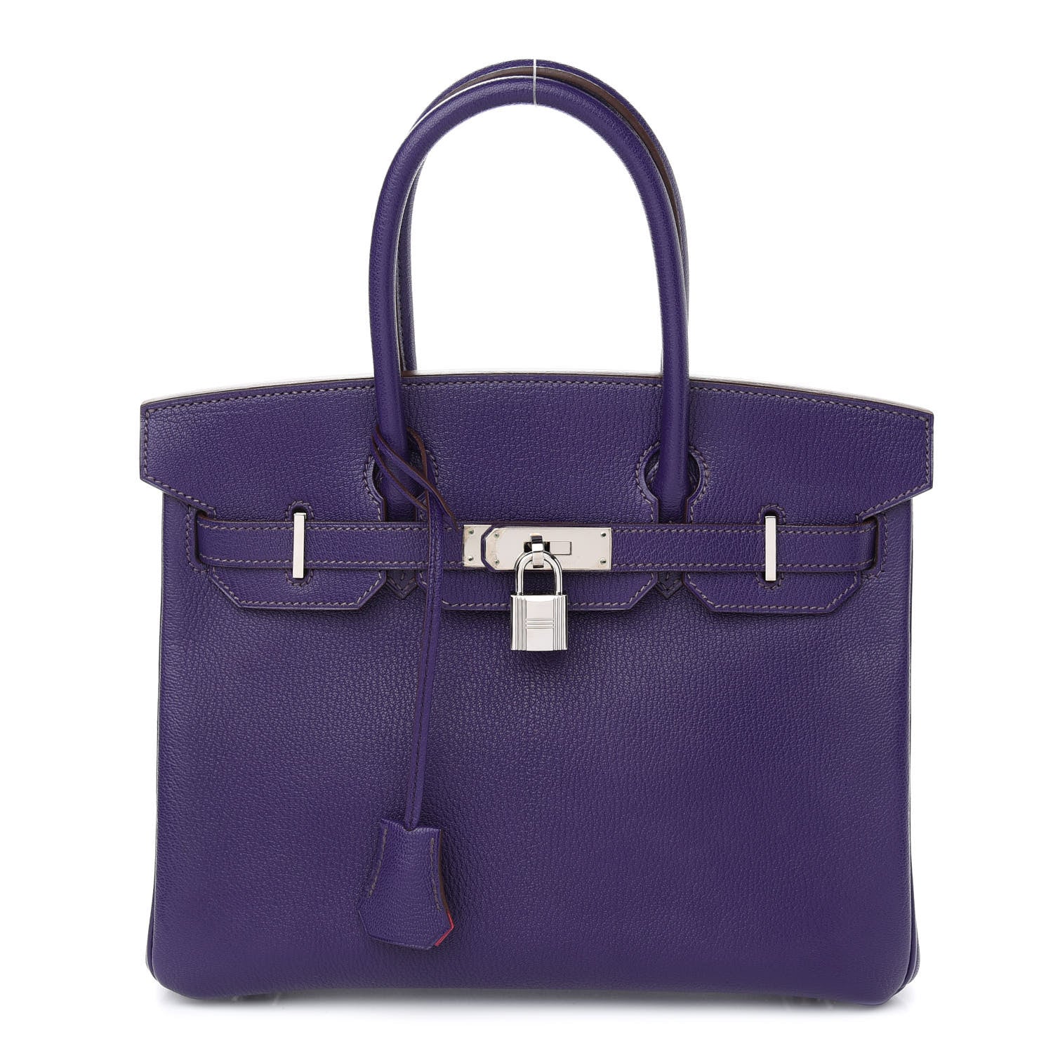 Hermes Chevre Mysore Horseshoe Birkin 30 Iris Rose Shocking 1 of 10
