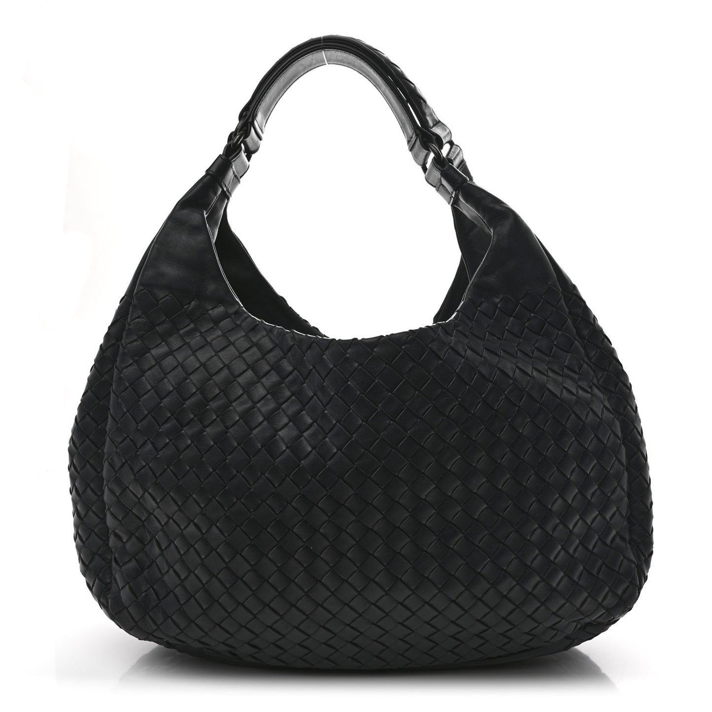 Nappa Intrecciato Medium Campana Hobo Dark Navy