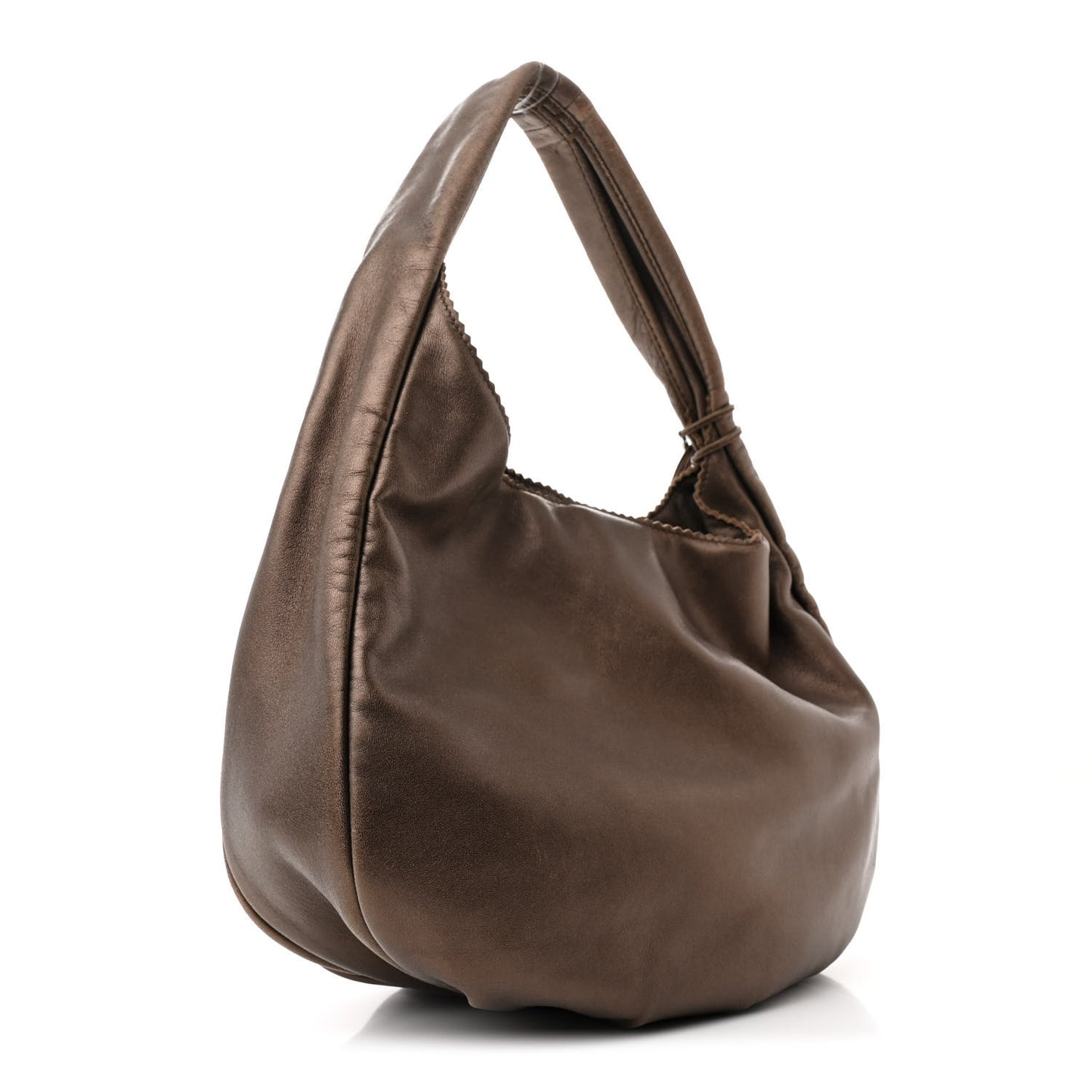 Metallic Nappa Hobo Bronze