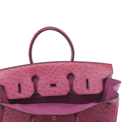Hermes Ostrich Birkin 35 Fuchsia 23 of 36