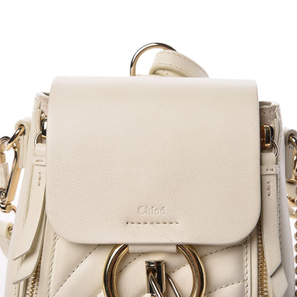 Chloe Calfskin Quilted Mini Faye Backpack Natural White 14 of 14
