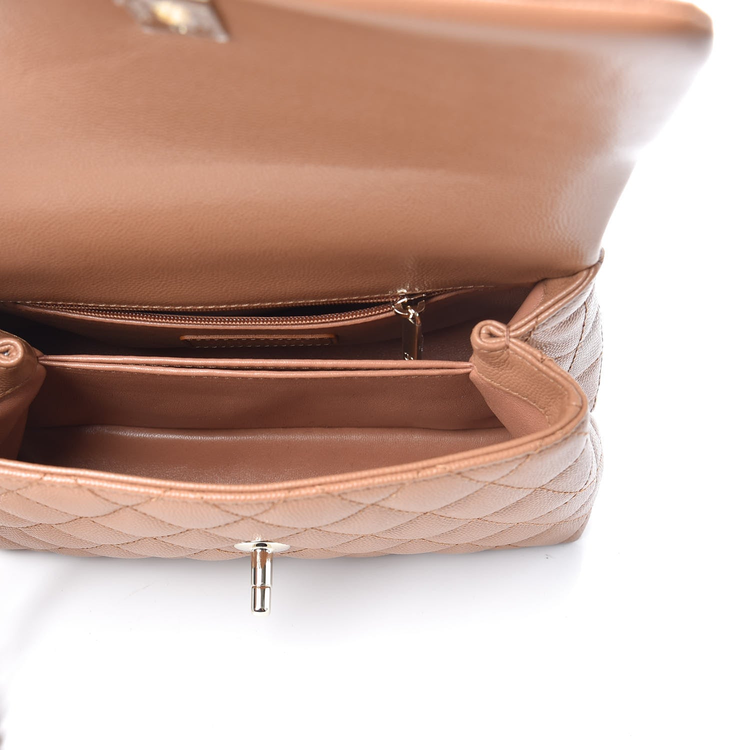 Chanel Caviar Quilted Mini Coco Handle Flap Brown 5 of 10