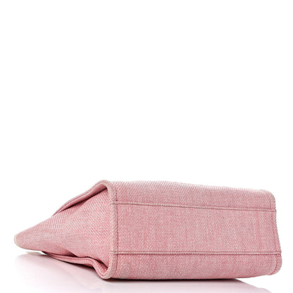 Chanel Woven Straw Raffia Small Deauville Tote Pink 4 of 17