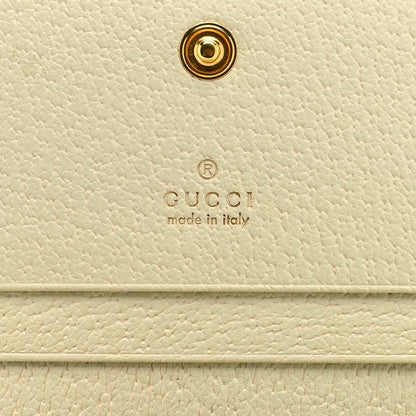Gucci Textured Calfskin Web Ophidia Card Case Mystic White 6 of 7