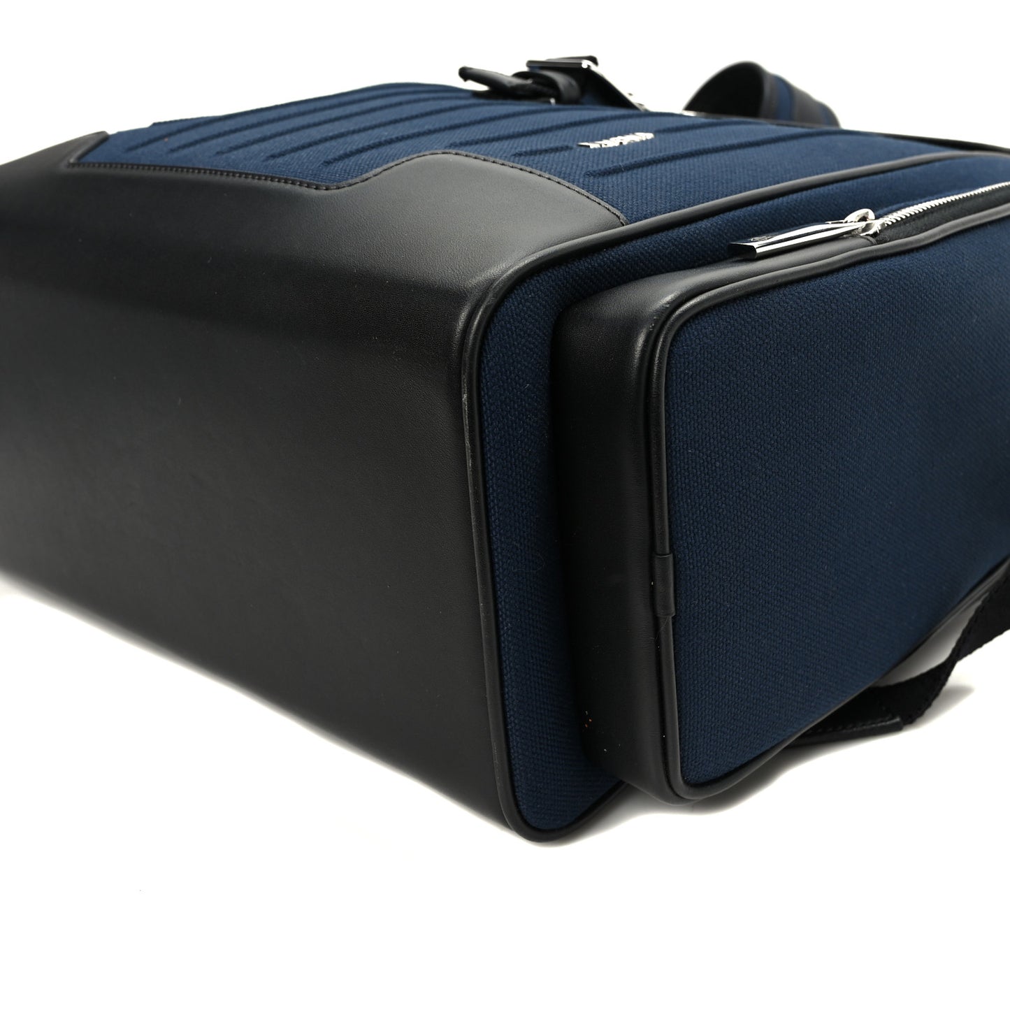 Canvas Calfskin Never Still Large Backpack Navy